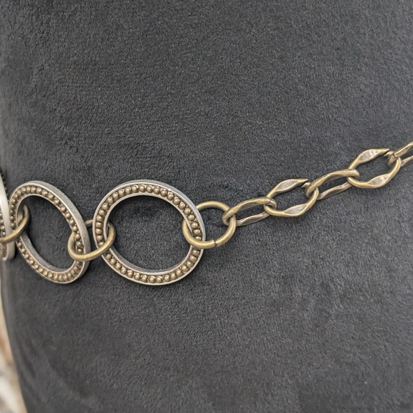 Chico's Belt, Retired, Chain Medallion, Mixed Metals, 51" - Picture 8 of 12